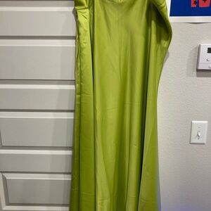 Anaisa Drape Detail Satin Skirt - Leslie Sidora X FTF